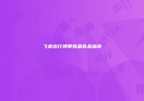 飞机出行携带铁盒食品指南