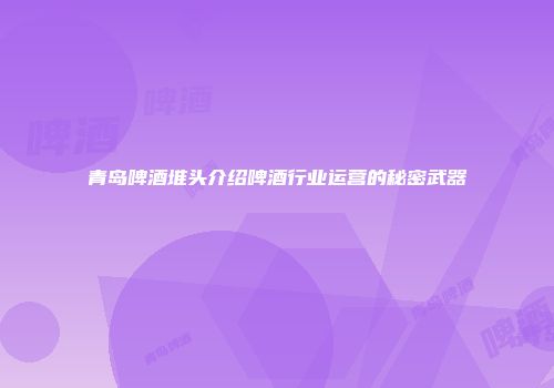 青岛啤酒堆头介绍啤酒行业运营的秘密武器