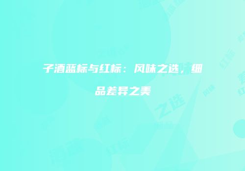 子酒蓝标与红标：风味之选，细品差异之美
