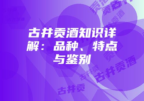 古井贡酒知识详解：品种、特点与鉴别