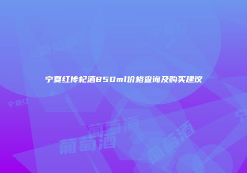 宁夏红传杞酒850ml价格查询及购买建议