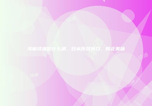 海童烧酒是什么酒，日本原装进口，醇正美味