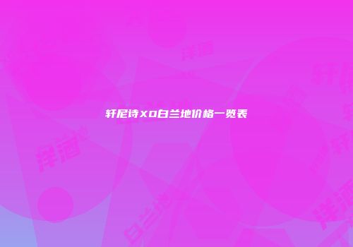 轩尼诗XO白兰地价格一览表