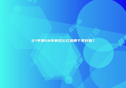 07年跟08年的双公红酒哪个更好喝？