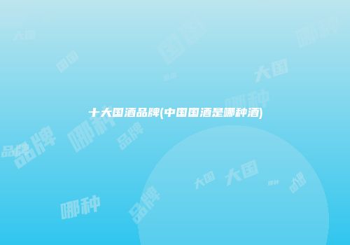 十大国酒品牌(中国国酒是哪种酒)