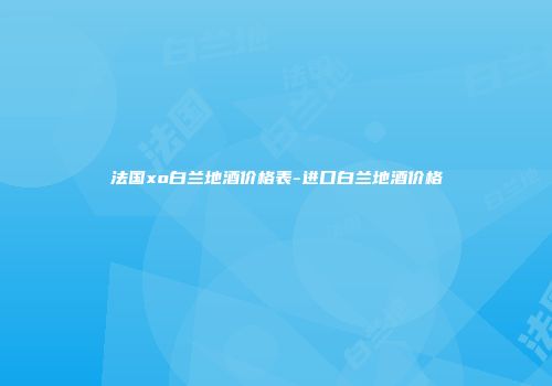 法国xo白兰地酒价格表-进口白兰地酒价格