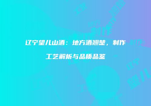 辽宁望儿山酒：地方酒翘楚，制作工艺解析与品质品鉴
