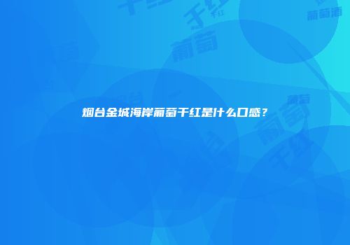 烟台金城海岸葡萄干红是什么口感？