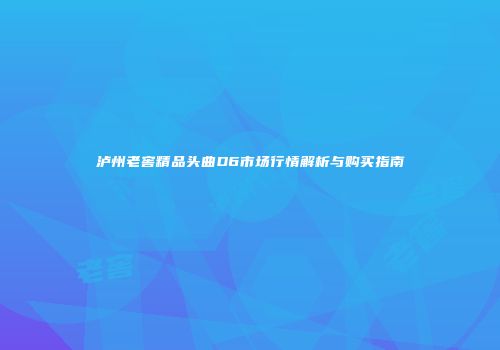 泸州老窖精品头曲D6市场行情解析与购买指南