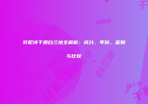 轩尼诗干邑白兰地全解析：成分、年份、鉴别与比较