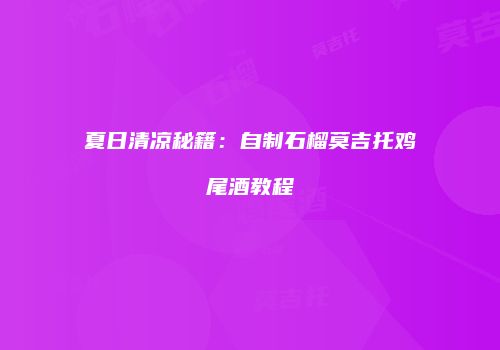 夏日清凉秘籍：自制石榴莫吉托鸡尾酒教程