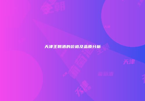 天津王朝酒的价格及品质分析
