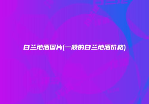 白兰地酒图片(一般的白兰地酒价格)