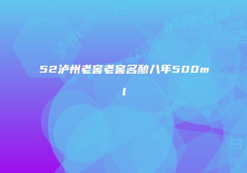 52泸州老窖老窖名酿八年500ml
