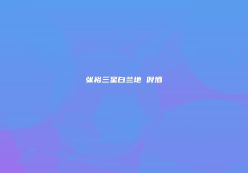 张裕三星白兰地 假酒