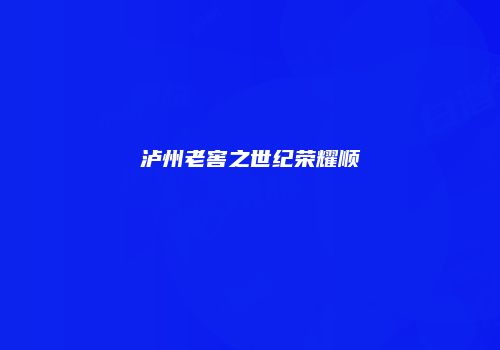 泸州老窖之世纪荣耀顺