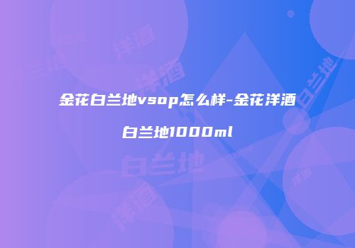 金花白兰地vsop怎么样-金花洋酒白兰地1000ml