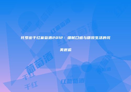 托罗密干红葡萄酒2012：细腻口感与精致生活的完美邂逅