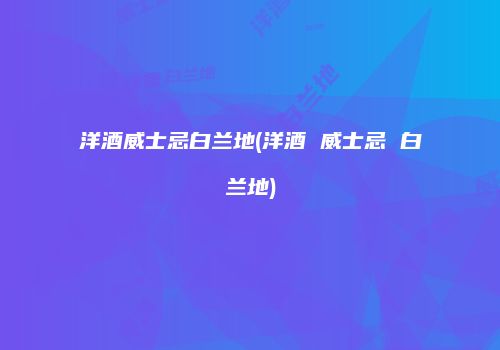 洋酒威士忌白兰地(洋酒 威士忌 白兰地)