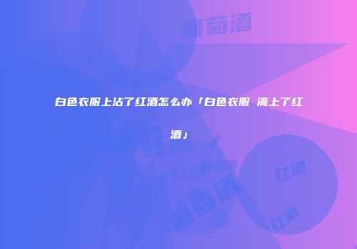 白色衣服上沾了红酒怎么办「白色衣服 滴上了红酒」