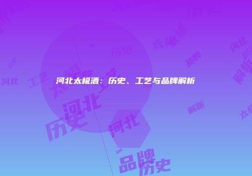河北太极酒：历史、工艺与品牌解析