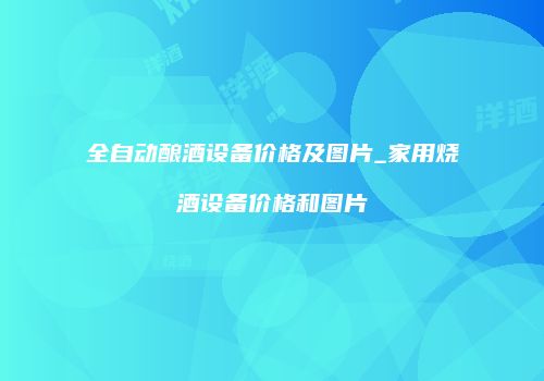全自动酿酒设备价格及图片_家用烧酒设备价格和图片