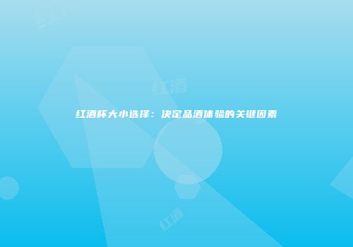 红酒杯大小选择：决定品酒体验的关键因素