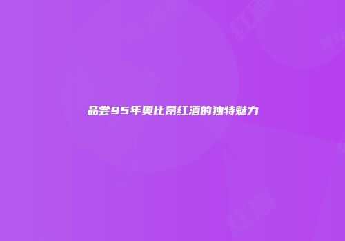 品尝95年奥比昂红酒的独特魅力