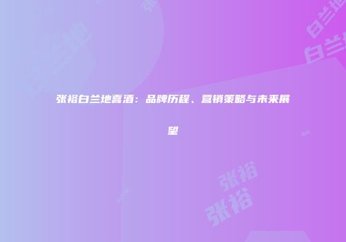 张裕白兰地喜酒：品牌历程、营销策略与未来展望