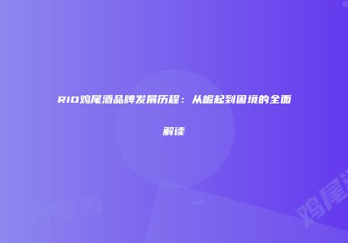 RIO鸡尾酒品牌发展历程：从崛起到困境的全面解读