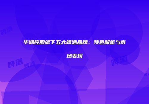 华润控股旗下五大啤酒品牌：特色解析与市场表现