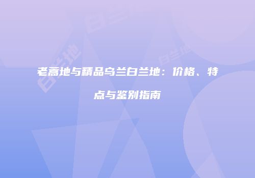 老蒿地与精品乌兰白兰地：价格、特点与鉴别指南