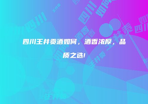 四川王井贡酒如何，酒香浓厚，品质之选!
