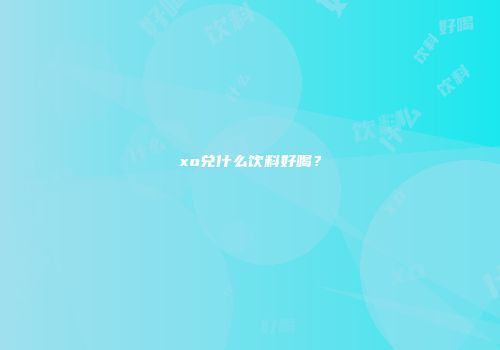xo兑什么饮料好喝？