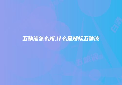 五粮液怎么烤,什么是烤标五粮液