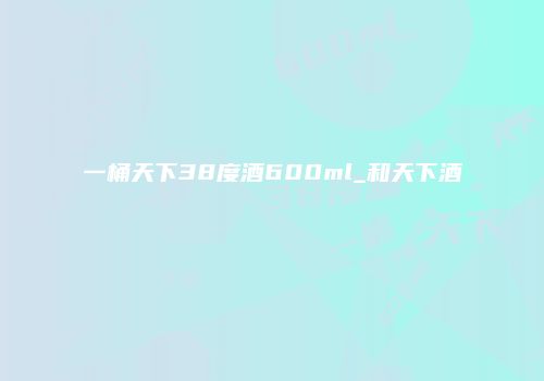 一桶天下38度酒600ml_和天下酒