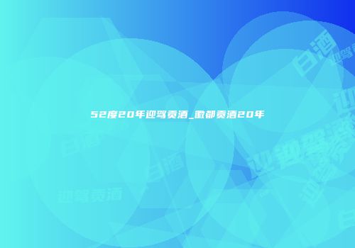 52度20年迎驾贡酒_徽都贡酒20年