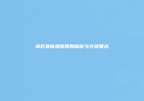 薄若莱新酒保质期解析与存储要点