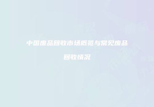 中国废品回收市场概览与常见废品回收情况