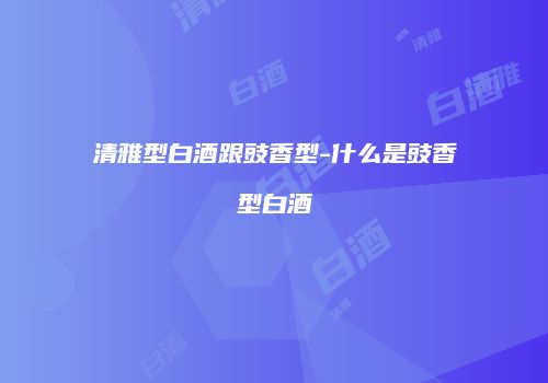 清雅型白酒跟豉香型-什么是豉香型白酒