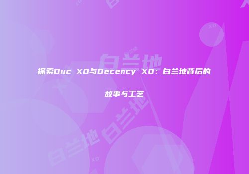 探索Duc XO与Decency XO：白兰地背后的故事与工艺