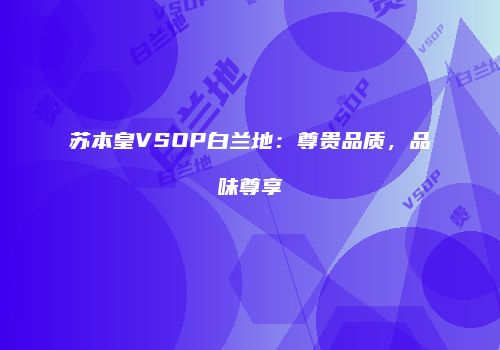 苏本皇VSOP白兰地：尊贵品质，品味尊享