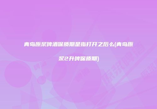 青岛原浆啤酒保质期是指打开之后么(青岛原浆2升啤保质期)