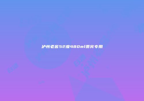泸州老窖52度480ml贵宾专用