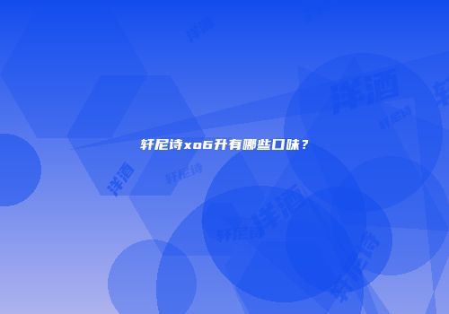 轩尼诗xo6升有哪些口味？
