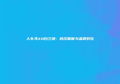 人头马XO白兰地：档次解析与品牌对比