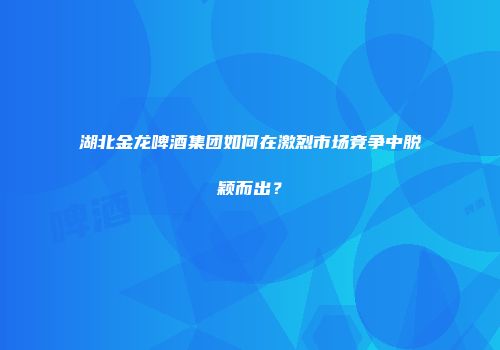 湖北金龙啤酒集团如何在激烈市场竞争中脱颖而出？
