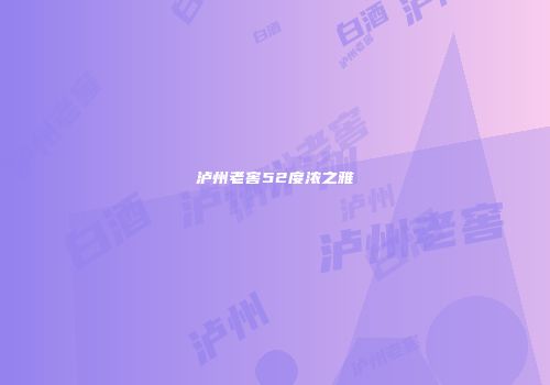 泸州老窖52度浓之雅