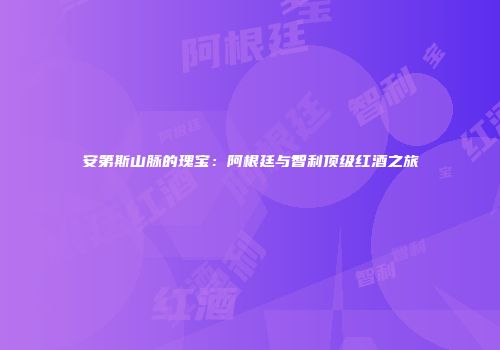 安第斯山脉的瑰宝：阿根廷与智利顶级红酒之旅