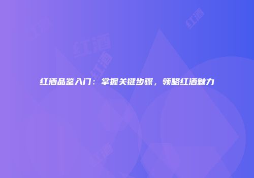 红酒品鉴入门：掌握关键步骤，领略红酒魅力